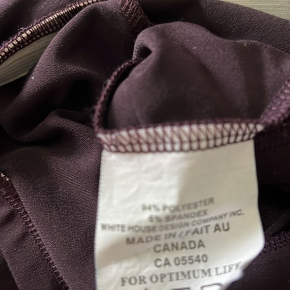 Simplii straight leg pull on pants in lovey eggplant colour - Picture 8 of 8